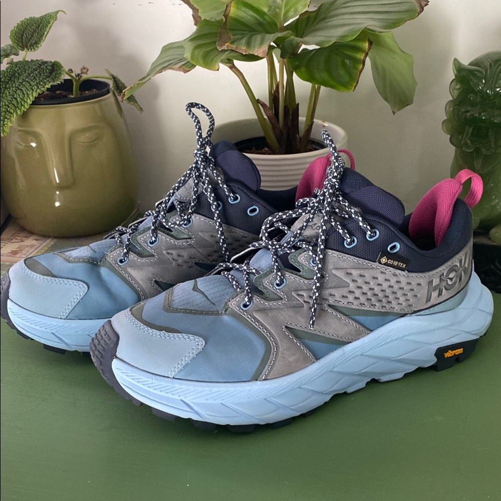 Hoka Anacapa Low GTX Trail Shoe Beautiful Blue & Gray